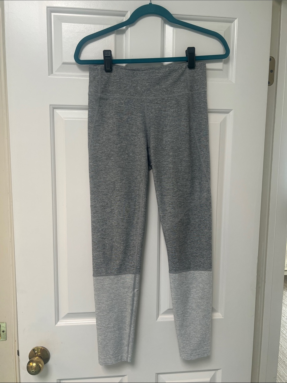 Outdoor Voices Gray Heather Colorblock Leggings